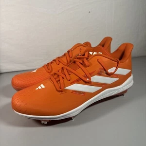 Adidas Adizero Afterburner 8 Baseball Cleats Orange White Men Size 13 IG2275 - Picture 1 of 6