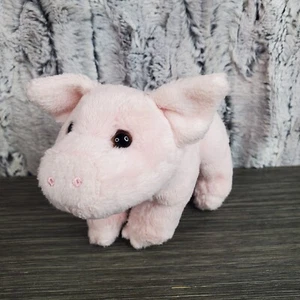 BUTTONS the Plush PINK PIG 6" Piglet Stuffed Animal Douglas Cuddle Toys #1521 - Picture 1 of 7