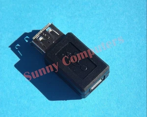 USB 2.0 Type-A Female Jack to Micro USB 5pin Female Plug F/F Adapter Connector - Foto 1 di 1