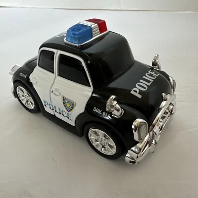 Coche de policía Roll Back N Go blanco y negro 5 pulgadas Foto 1 de 4