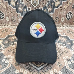 Pittsburgh Steelers NFL Apparel Black Hat OSFA Stretch-Fit Cap Embroidered - Picture 1 of 10