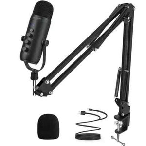 Professional USB Streaming Podcast PC Microphone Studio Cardioid Condenser Mic - Bild 1 von 6