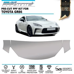 Bonnet Wings PPF Paint Protection Film Stone Chip Guard for Toyota GR86 2022+ - Picture 1 of 3