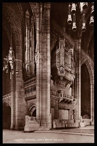 Liverpool Cathedral North Side Of The Choir Merseyside RP Valentines Postcard - Picture 1 of 2