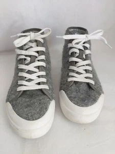 Rag Bone Women Size 9 Grey Wool High Top Lace Up Shoes Sneakers - Picture 1 of 12