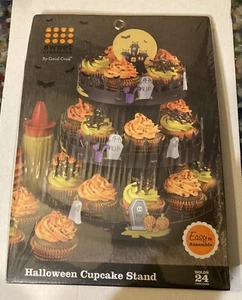 Halloween Cupcake Ständer von Good Cook Sweet Creations, Friedhofsszene Neu, 24 CC - Bild 1 von 11