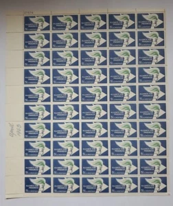 Stamp US 5c Alliance for Progress Sheet of 50 Writing 1963  - Picture 1 of 5