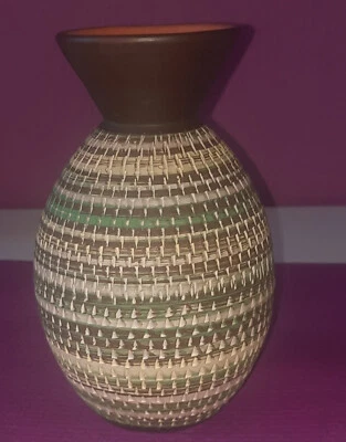 Wunderschöne Vase "Kairo" aus Keramik ,Ritzdekor eventuell 50-60er Jahre H. 16cm - Bild 1 von 4