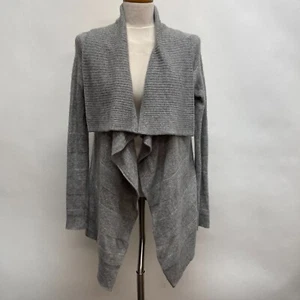 Cynthia Rowley Women's Open Front Cardigan Size Medium Gray 100% 2 Ply Cashmere - Picture 1 of 8