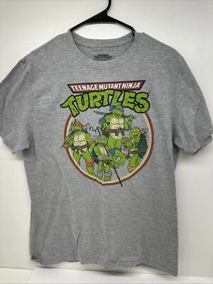 Camiseta Teenage Mutant Ninja Turtles Para Hombre Gris Manga Corta Crew Gráfico: Pierna Foto 1 de 4