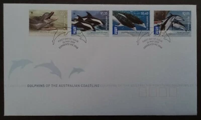 2009 Australia WWF-Coastline Dolphins FDC ties 4 Stamps cd Sorrento VIC - Image 1 of 2