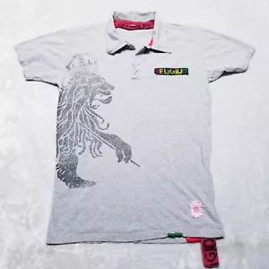 RELIGION Polo Griffin Logo ROOT ROCKER Shirt Mens M Medium Gray - Picture 1 of 9