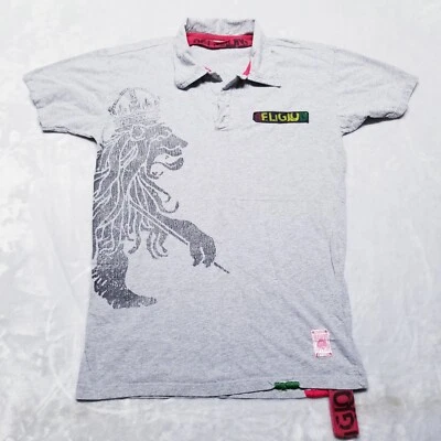 RELIGION Polo Griffin Logo ROOT ROCKER Shirt Mens M Medium Gray - Image 1 of 4