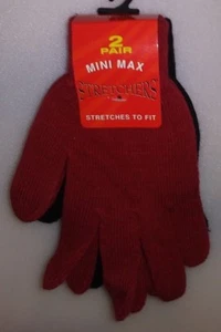 MINI MAX 2 PARES SEÑORA GUANTES ELÁSTICOS 1 ROJO Y 1 NEGRO TALLA ÚNICA A-18 - Imagen 1 de 2