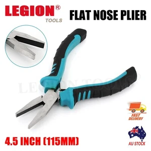 Mini Flat Nose Pliers 4.5" 115mm High Quality Drop forged Steel Plier - Picture 1 of 5