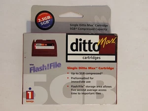 Iomega Ditto Max 2.5 GB / 5 GB Data Tape Storage Cartridge - Brand New - Afbeelding 1 van 4