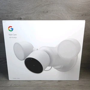Google Nest Cam with Floodlight Outdoor Camera WIRED White - Picture 1 of 7