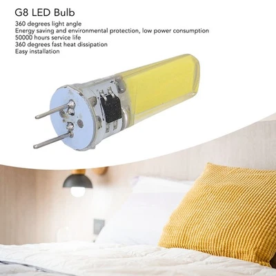 100‑120V 6Pcs G8 LED Bulb 5W Dimmable 2508 COB Energy Saving Easy Installat OU - Image 1 of 4