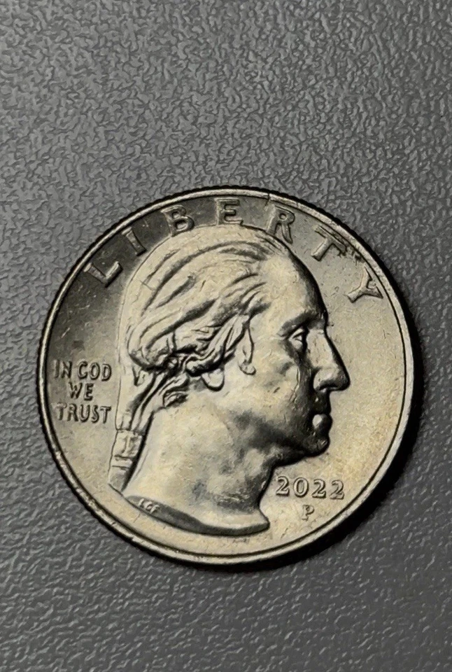 Rare 2022-P Voto Para La Mujer Quarter | Letter Error "In Cod We Trust" - Image 1 of 4