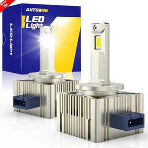 AUTOONE D3S D3R LED Headlight Bulbs High/Low Beam 100W 80000LM 6000K HID Replace - Picture 1 of 16