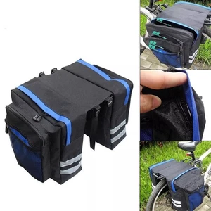 Alforjas para bicicleta de 12,4" portaequipajes trasero bolsa maletero equipaje asiento trasero doble lado ^ - Imagen 1 de 17