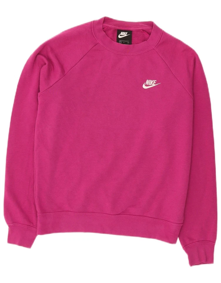 Nike Damen Oversize Sweatshirt Pullover UK 10 Small Rosa Baumwolle UI07 - Bild 1 von 3