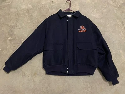 Vintage 90s Auburn Tigers University Chalk Line Wool Varsity Jacket Size L Rare - Image 1 of 4