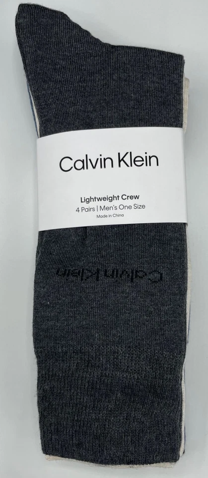Calvin Klein 4 pares de calcetines ligeros de vestir para hombre ~ surtidos ~ EE. UU. 7-12 Foto 1 de 3