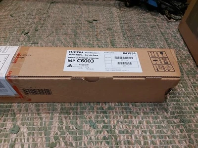 Original Ricoh 841854 MPC6003 C6003 Cartouche de Toner Jaune authentique Scellé  - Photo 1/2