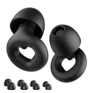 Silikon Ohrstöpsel Schlafen Gehörschutz XS–L Herzform Weiß Reise Arbeit Konzert - Bild 1 von 22