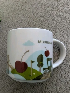 Michigan Starbucks You Are Here Mug 14oz Cup 2012 NIB ***Tiny Chip See Pic*** - Picture 1 of 4
