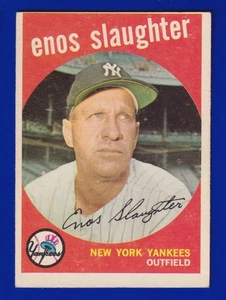 Enos Slaughter Yankees 1959 Topps #155 sehr gut ohne Knicke - Bild 1 von 2