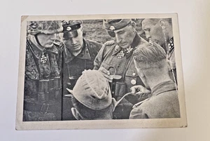 WW2 German Postcard w/Waffen SS General Hausser Unposted NEW OLD STOCK - Picture 1 of 4