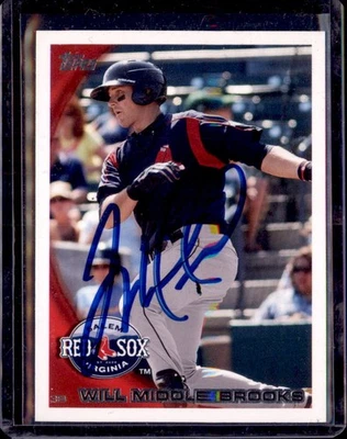 Topps #267 Red Sox Will Middlebrook 2010 IP automática/firmada Foto 1 de 2