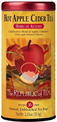 Lo último Bolsas de té de sidra de manzana, mezcla de hierbas de manzana especiada, acogedor té de otoño invierno Foto 1 de 2