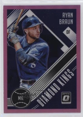 2018 Panini Donruss Optic Diamond Kings Purple Prizm Ryan Braun #16 - Image 1 of 2