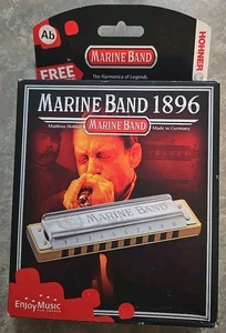 🔥 HOHNER MARINE BAND 1896 Schlüssel Ab ARMONICHE A BOCCA mit GRATIS ONLINE UNTERRICHT! - Bild 1 von 2