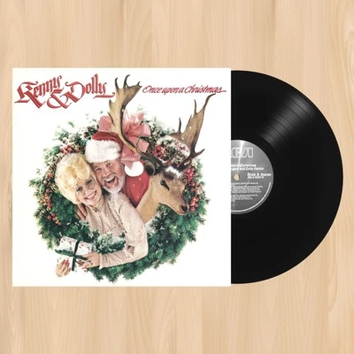 KENNY ROGERS and DOLLY PARTON Once Upon a Christmas VINYL LP RECORD         1223 - Image 1 of 2