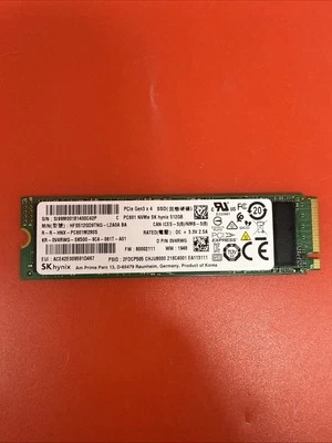 Dell V4RWG 0V4RWG 512 GB PC601 NVMe PCIe Gen3 x 4  Foto 1 de 4