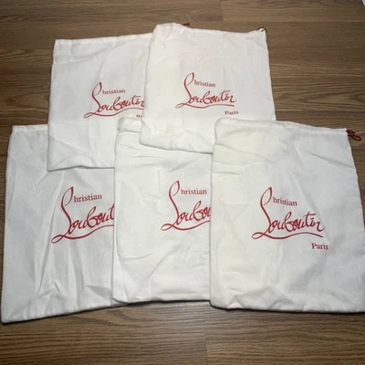Lot of 5 Christian Louboutin Dust Bag White Storage Bag 15"x 11"  Authentic - Image 1 of 4