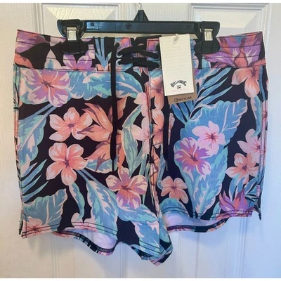 NWT Billabong Boardshorts Women's size 7 Floral Pattern Multicolor - Image 1 of 4