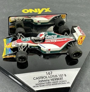Auto da corsa Onyx 1:43 Castrol Lotus 107 B Johnny Herbert 167 F1 da collezione - Foto 1 di 9