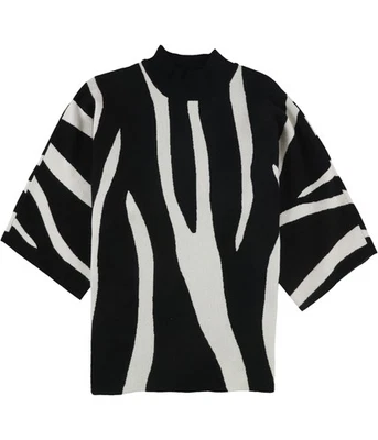 Alfani Womens 2-Tone Pullover Sweater, White, Small - Image 1 of 2