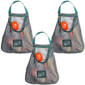 3pcs Reusable Hanging Mesh Produce Bags - Portable, Breathable Net Bags for F... - Picture 1 of 7