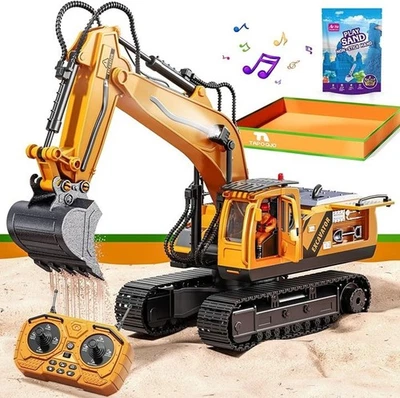 RC Excavator Toys for 3-8 Year Old Toddler Boys, 15 Channel Remote Control - Image 1 of 4