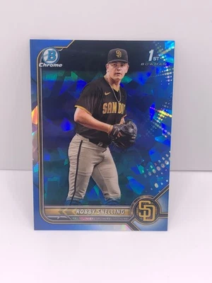 Robby Snelling 2022 Bowman Chrome Draft Prospects 1st Sapphire Refractor SP - Image 1 of 2