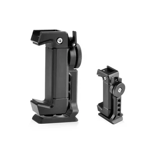 2Pcs Smartphone Tripod Mount Adapter Universal Phone Clip Holder w/ Cold Shoe - Picture 1 of 11