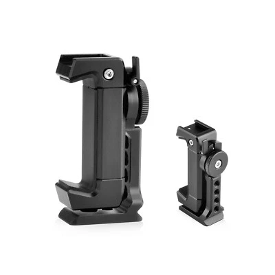 2Pcs Smartphone Tripod Mount Adapter Universal Phone Clip Holder w/ Cold Shoe - Image 1 of 4