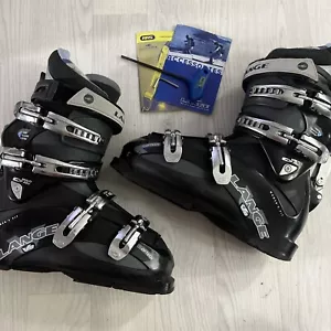 Lange V8 Ladies Fit Ski Boots 26.5 / UK 7.5 Black & Silver Inc Branded Bag - Picture 1 of 12