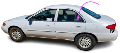 Fits 1997-2002 Ford Escort & Mercury Tracer 4D Sedan Rear Left Vent Window Glass - Image 1 of 4
